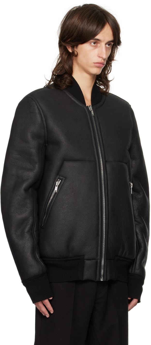 Rick Owens Porterville Classic Flight Reversible Leather Jacket in