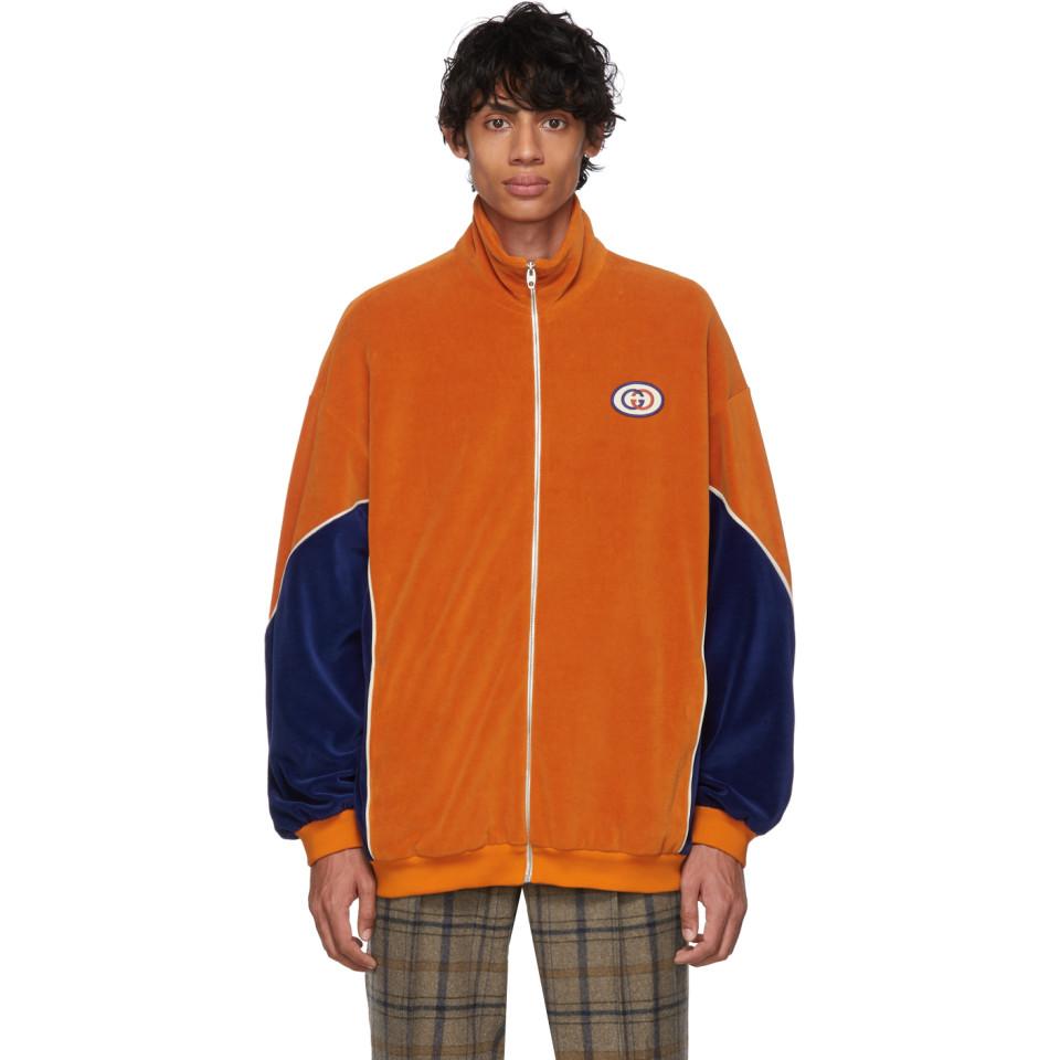 gucci blue and orange jacket
