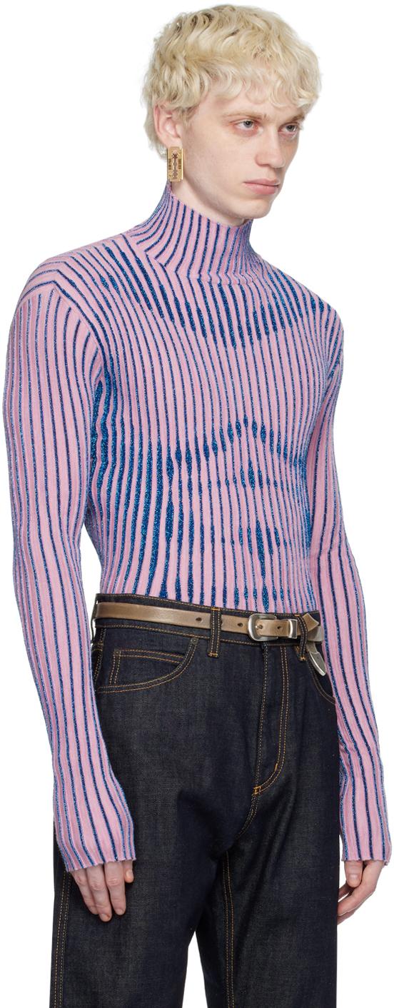 Jean Paul Gaultier Pink Striped Sweater in Purple for Men | Lyst