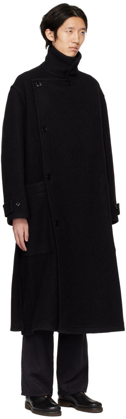 Lemaire Wrap Coat in Black for Men | Lyst