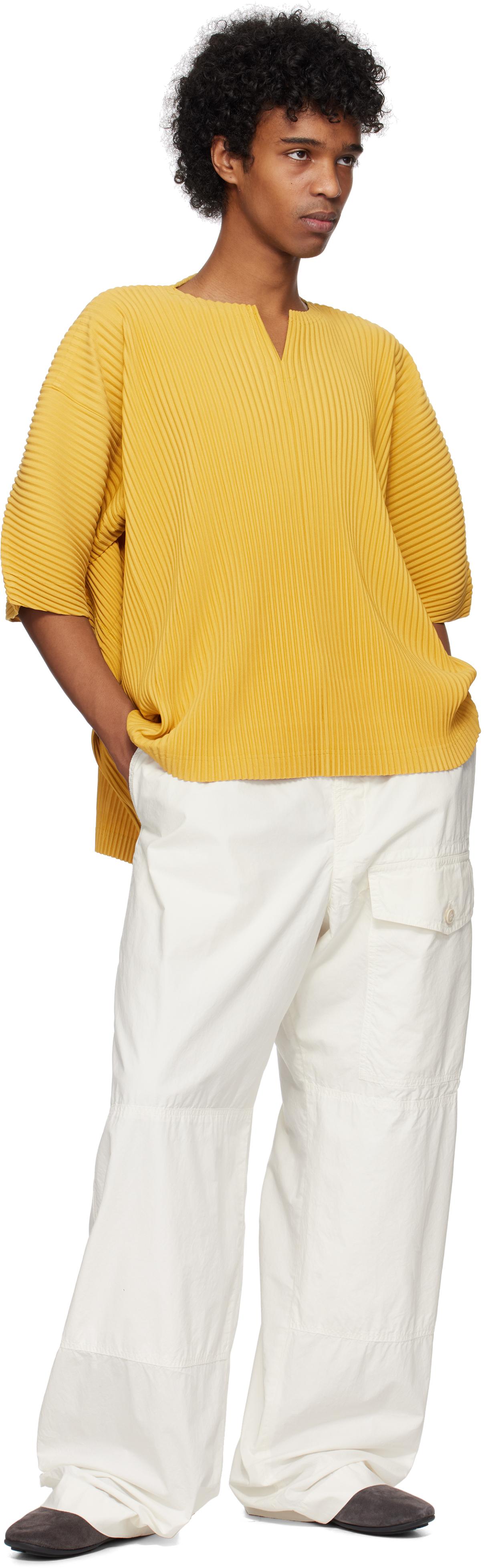 Homme Plissé Issey Miyake Kite T-Shirt in Yellow for Men | Lyst