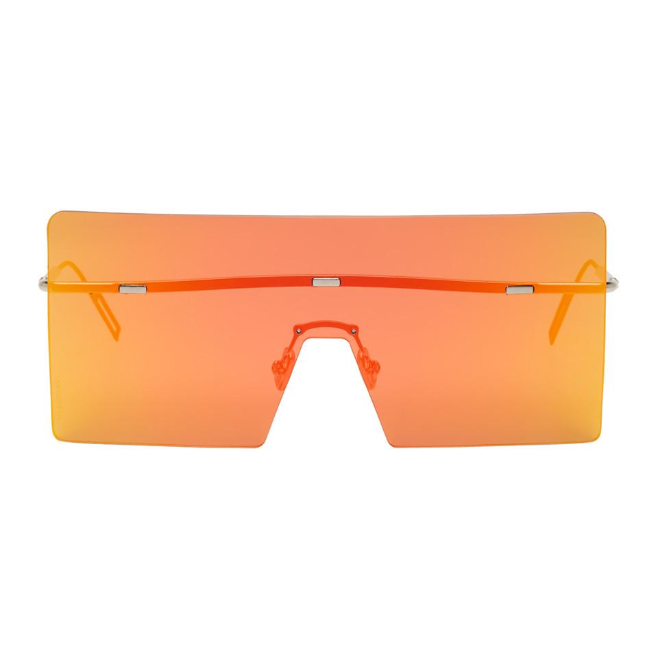 Lunettes de soleil de style visiere orange Hardior Dior Homme pour homme |  Lyst