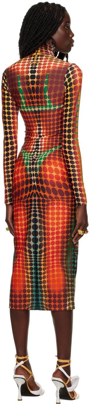 jean paul gaultier brown dots midi dress ABIGAIL POLKA DOT ZIP UP MIDI DRESS