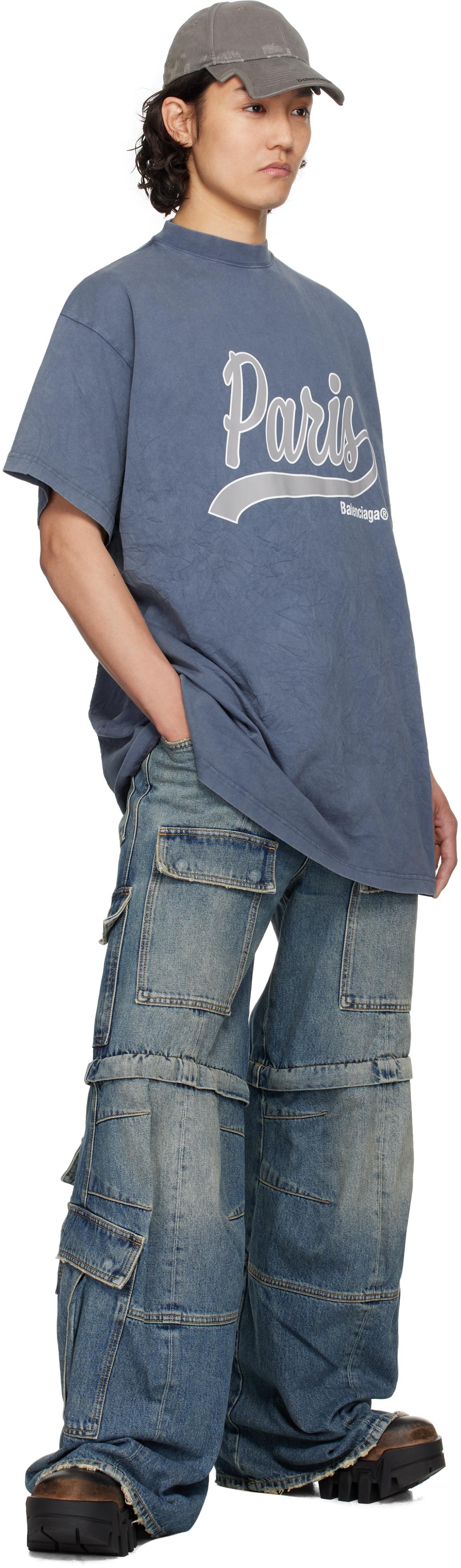 メンズ Balenciaga ブルー Enjoy 'Paris' Tシャツ ブルー | Lyst