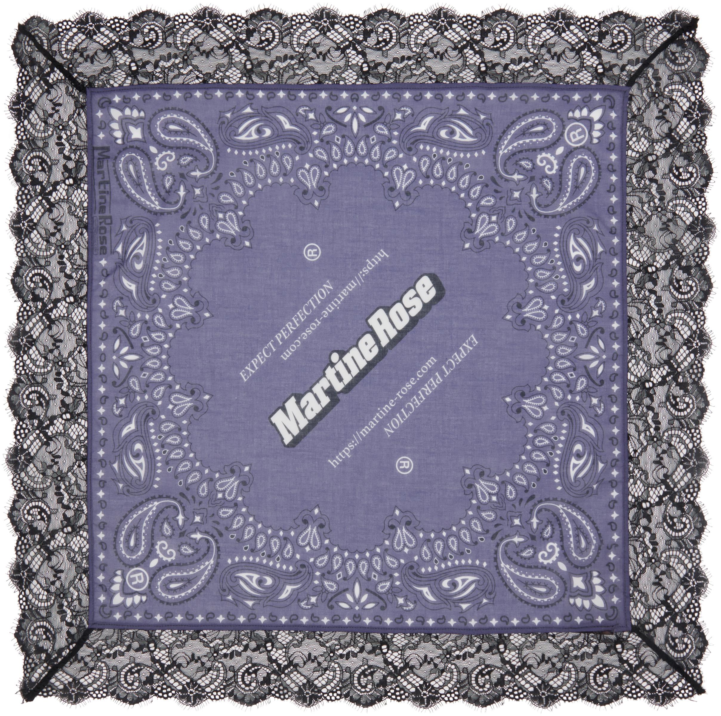 Martine Rose Ssense Exclusive Lace Bandana in Blue for Men | Lyst