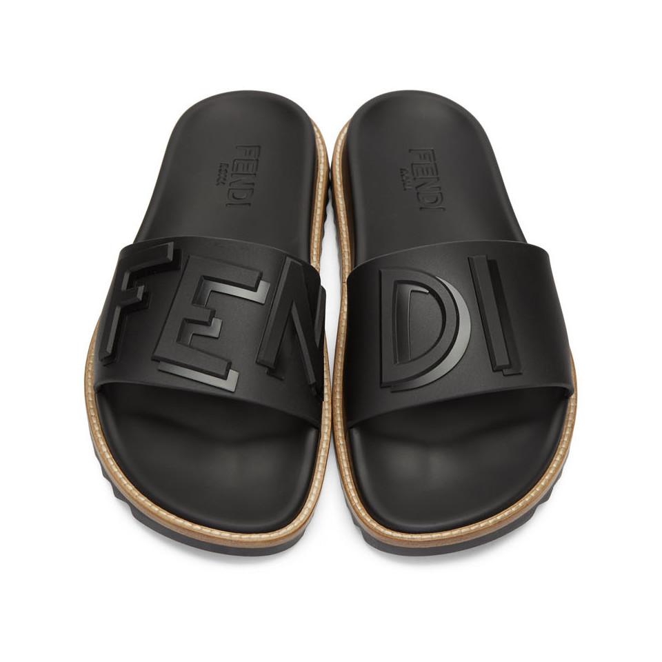 fendi slides black