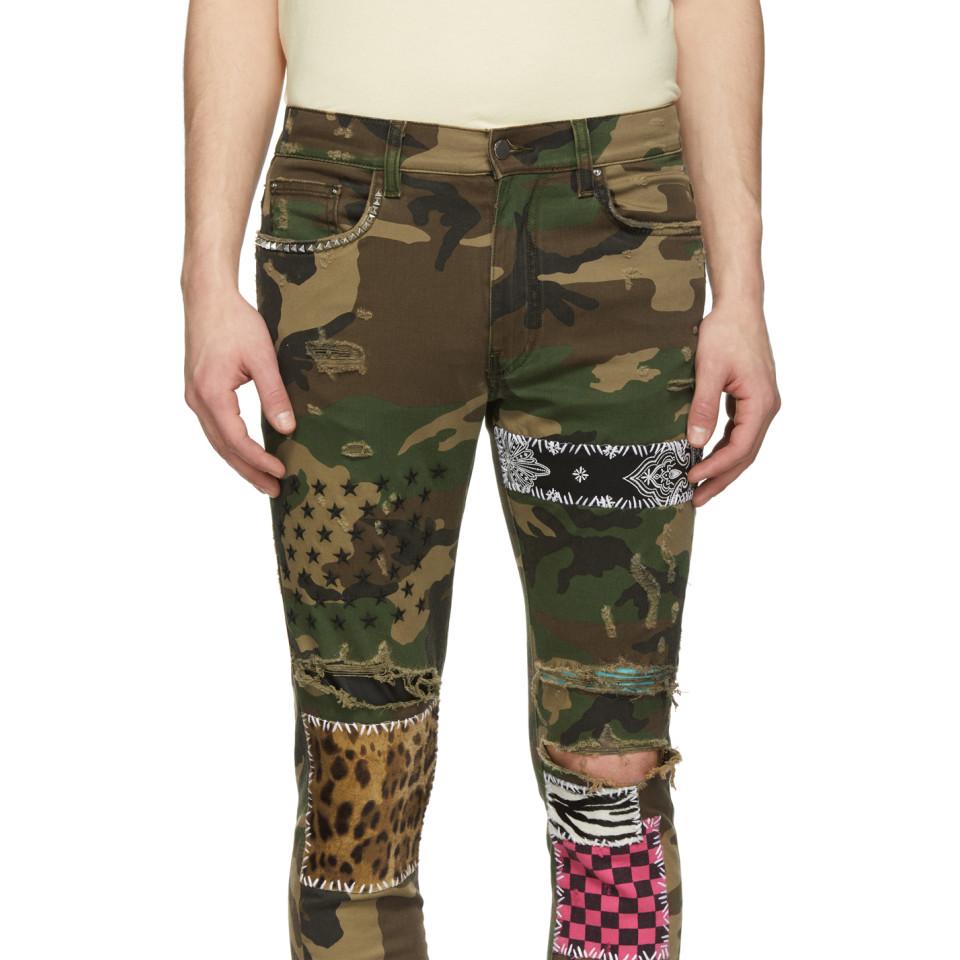 amiri jeans camo
