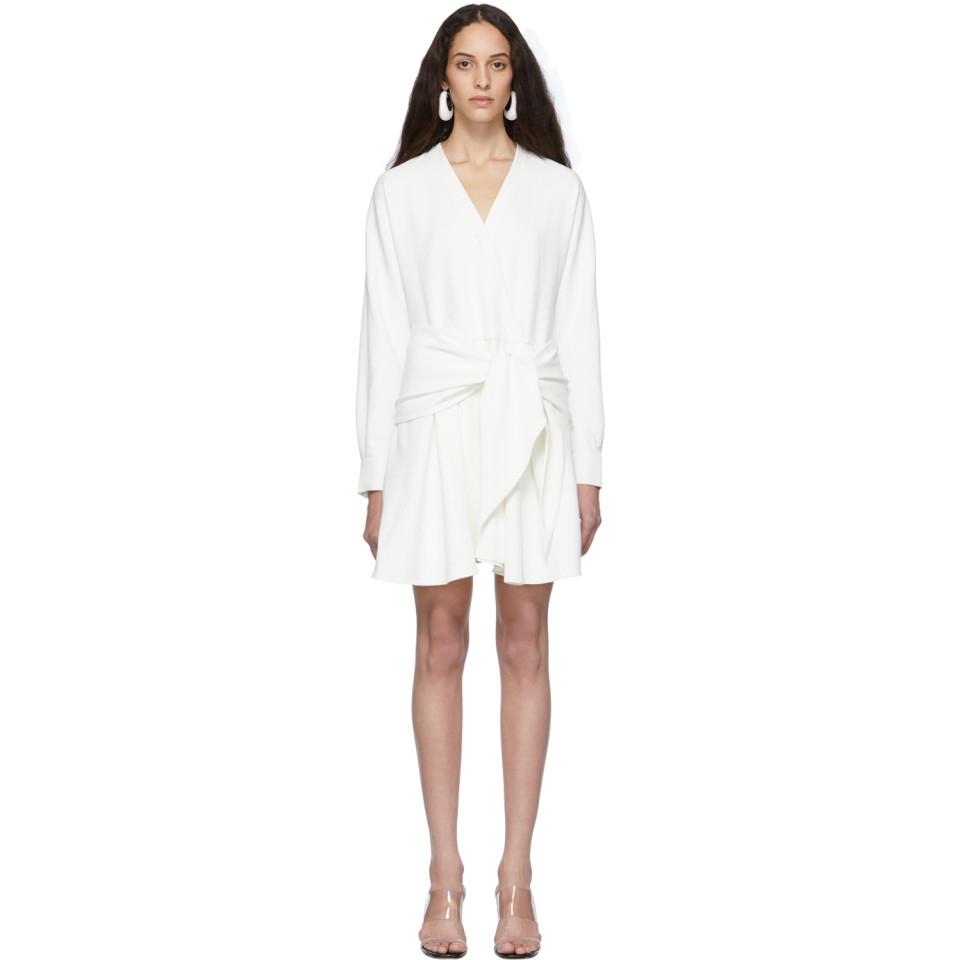 white wrap dress short 49d9e3