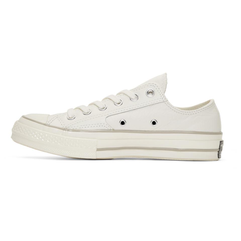 Converse Off-white Leather Chuck 70 Low Sneakers for Men | Lyst