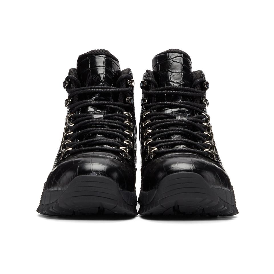 1017 ALYX 9SM Leather Black Roa Croc Hiking Boots | Lyst
