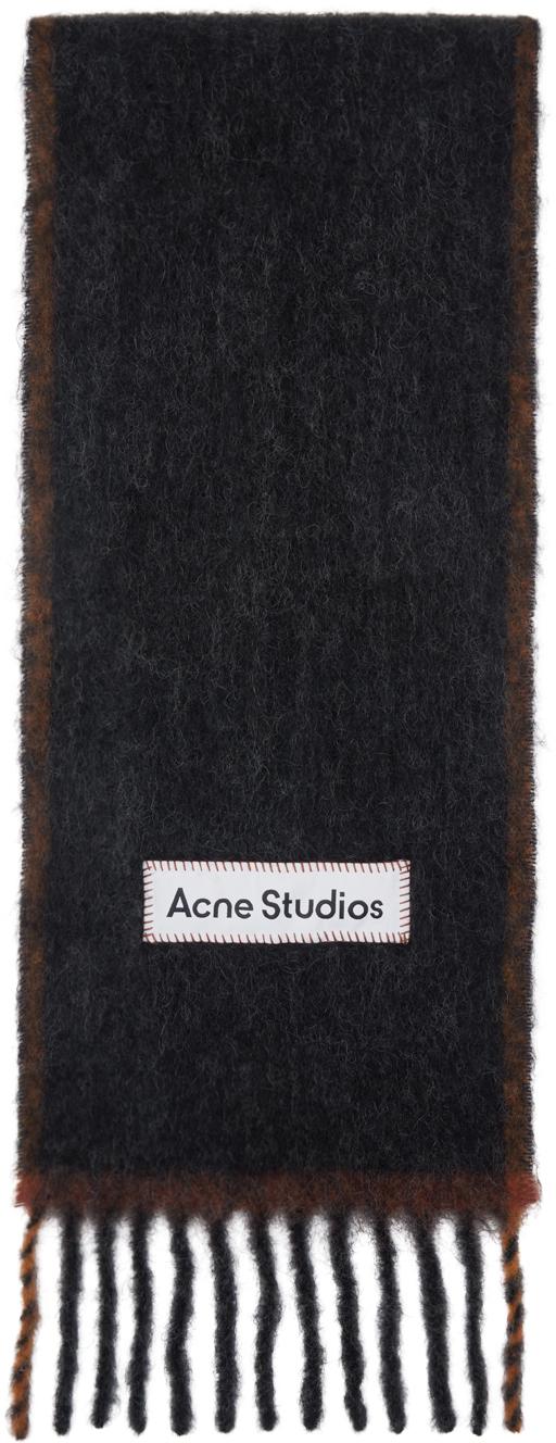 Acne Studios Narrow Wool & Mohair Scarf in Black | Lyst UK Acne Studios Narrow Wool & Mohair Scarf in Black | Lyst UK