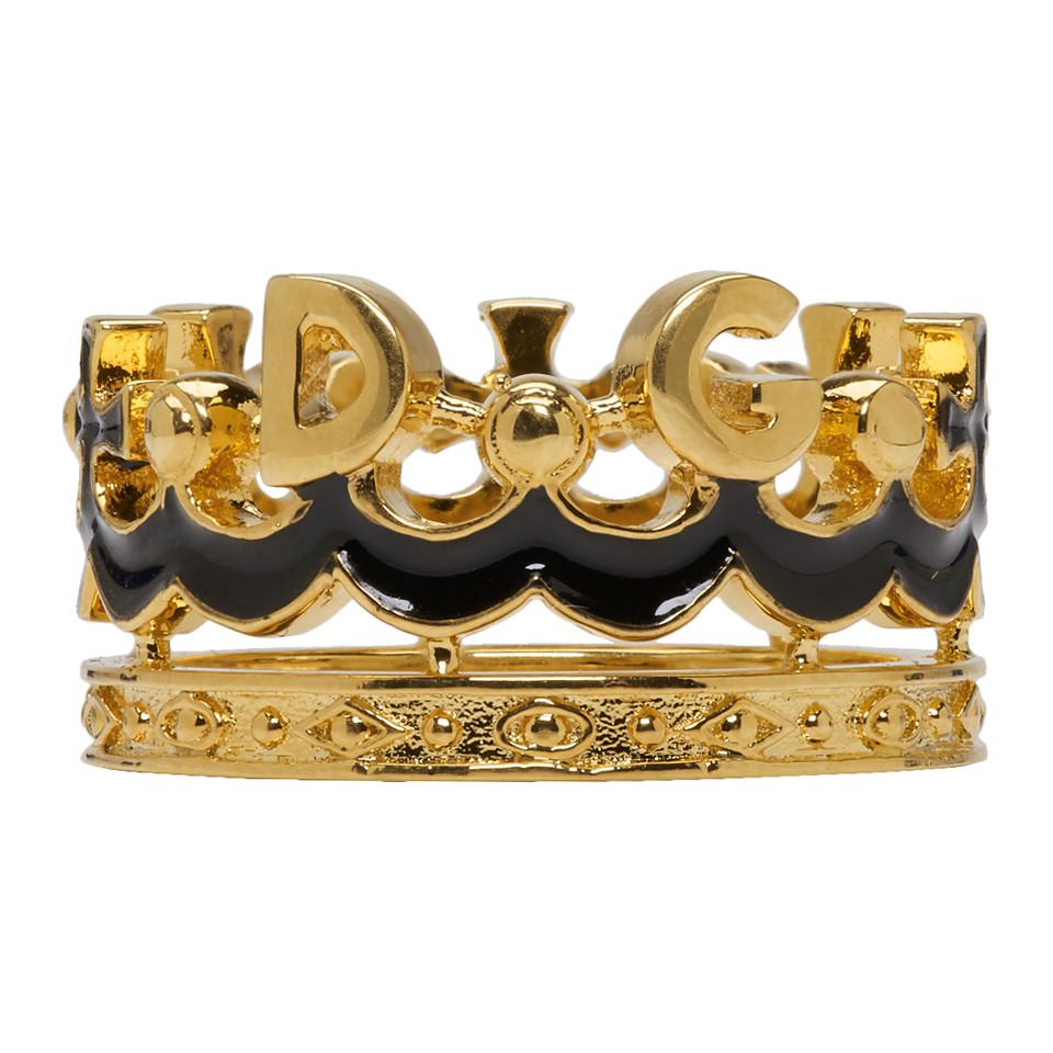Dolce & Gabbana Gold Crown Ring in Metallic for Men | Lyst