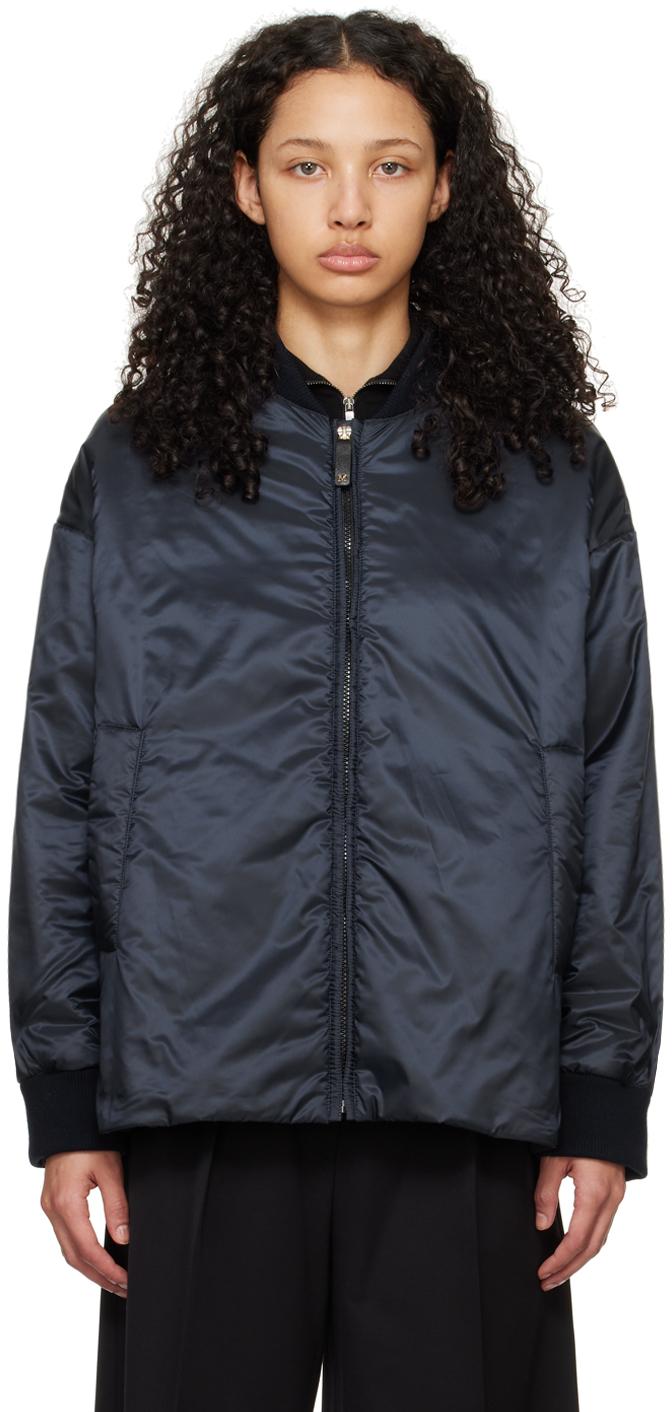 ジャケット Max Mara Blue cashmere cape bomber jacket Max Mara Max Mara Blue Cashmere Cape Bomber Jacket | Grailed