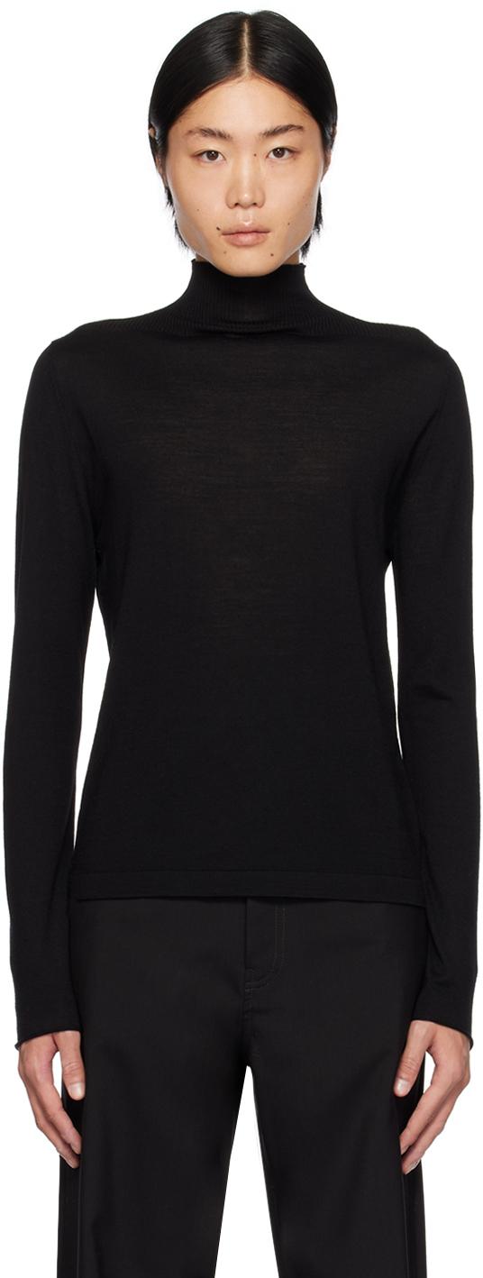 MARNI タートルネックニット MARNI - バージンウール ロゴニット / タートルニット / ダメージ加工