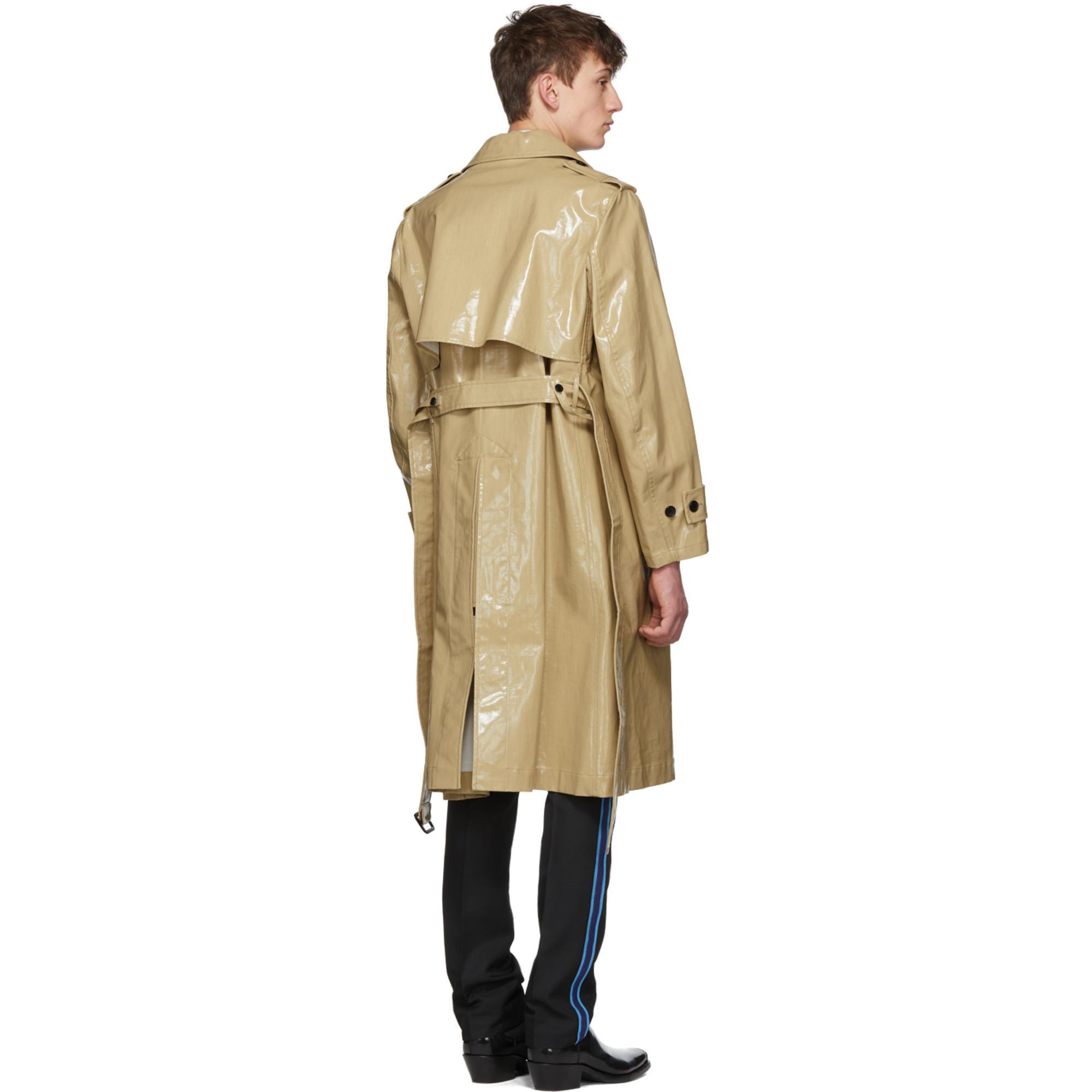 calvin klein beige trench coat