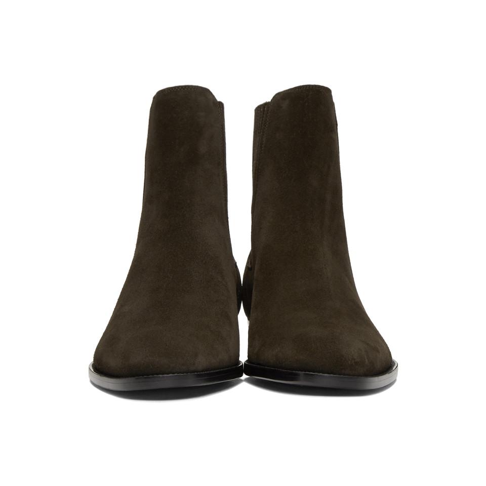 Saint laurent wyatt suede chelsea boots top