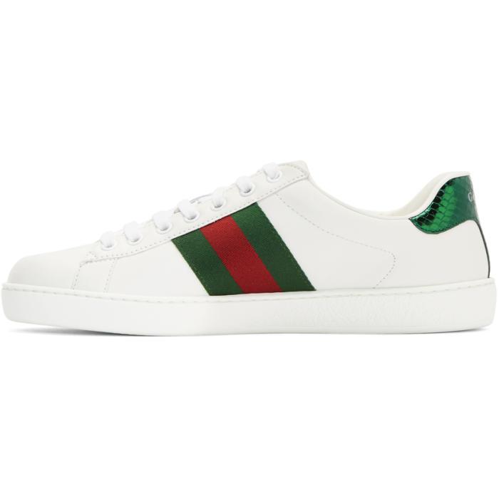 gucci white snake ace sneakers