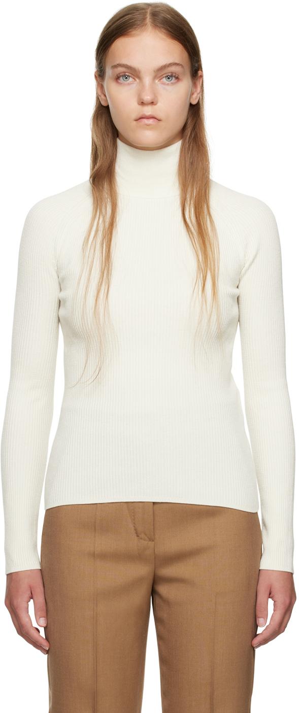 Max Mara レディース ナチュラル ホワイト Canard タートルネック 