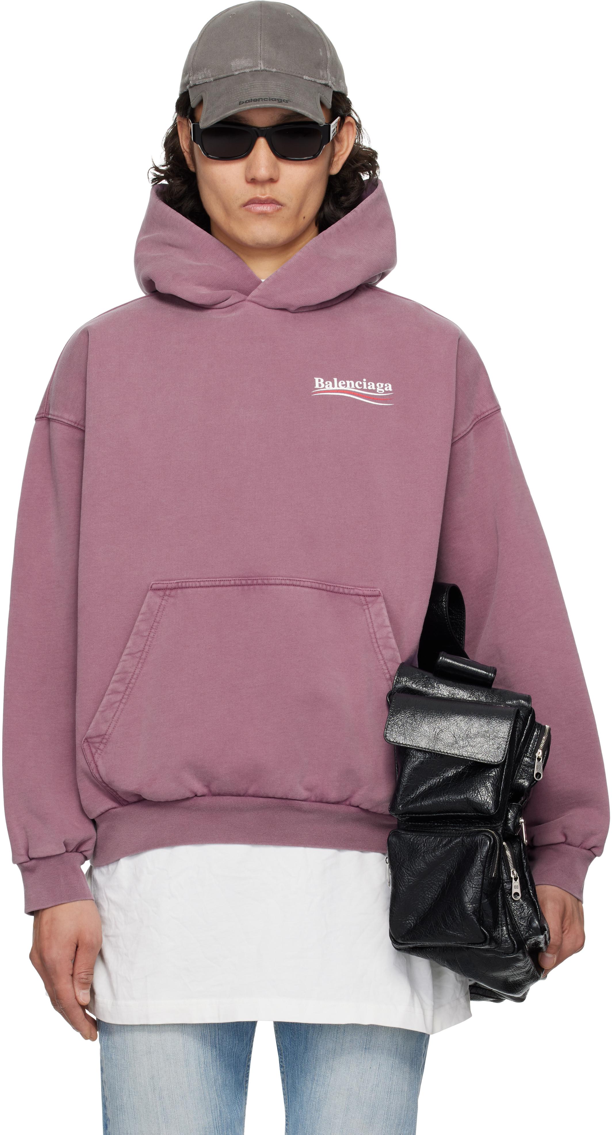メンズ Balenciaga パープル Political Campaign フーディ