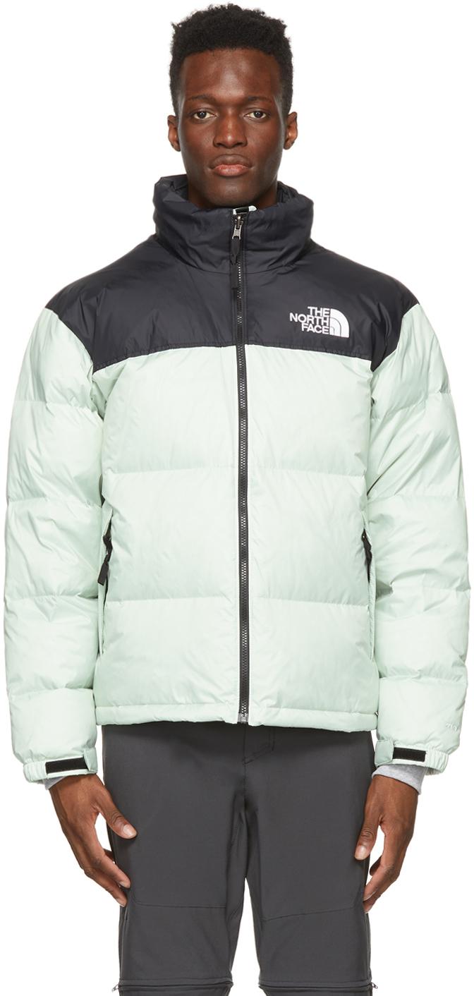 north face green black jacket