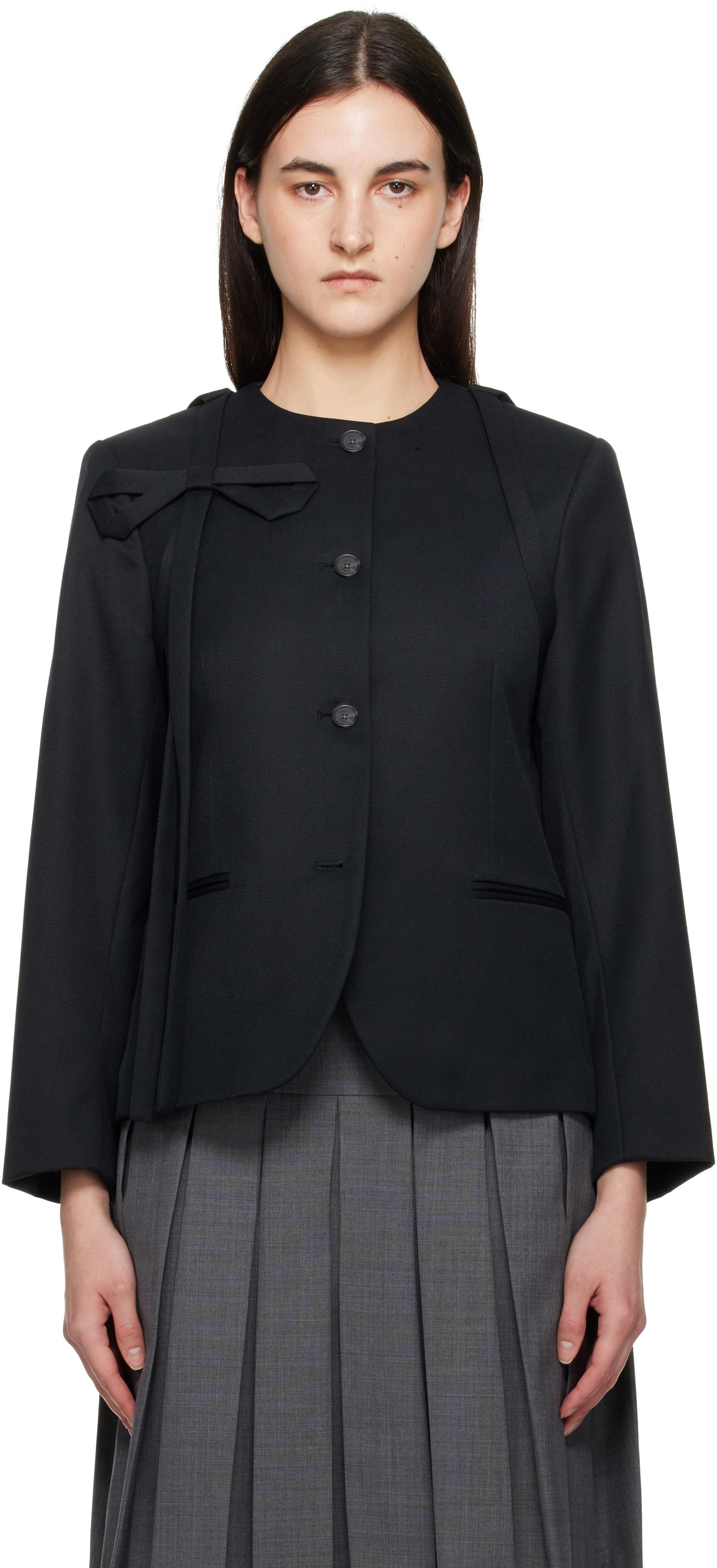 【関税込み】Sandy Liang グリーン Agnes テーラードジャケット sandy-liang-Black-Kallo-Blazer