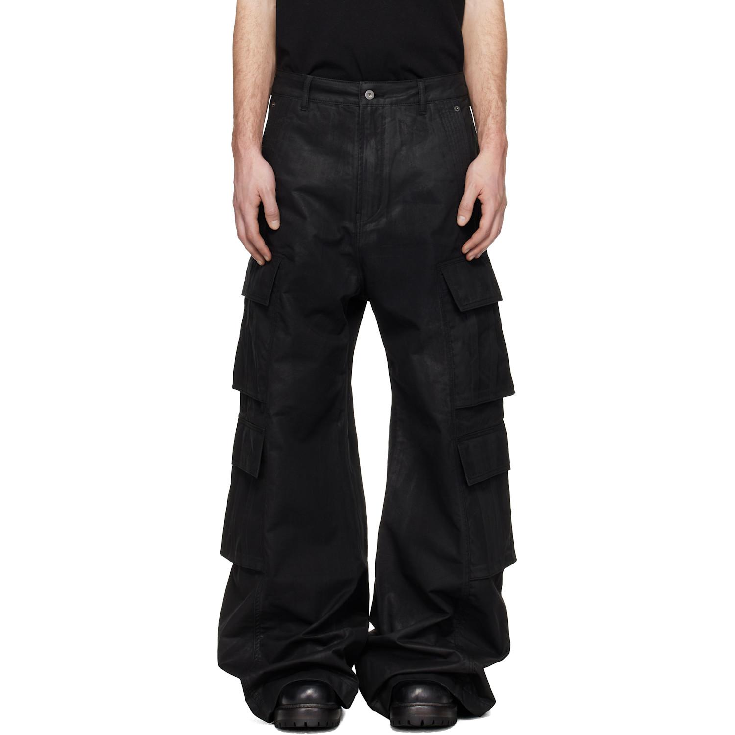 Det Blev Sent Waxed Grattan Cargo Pants in Black for Men | Lyst