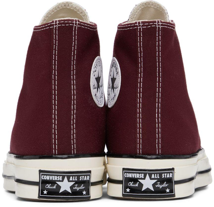 Converse Burgundy Chuck 70 Sneakers in Black | Lyst