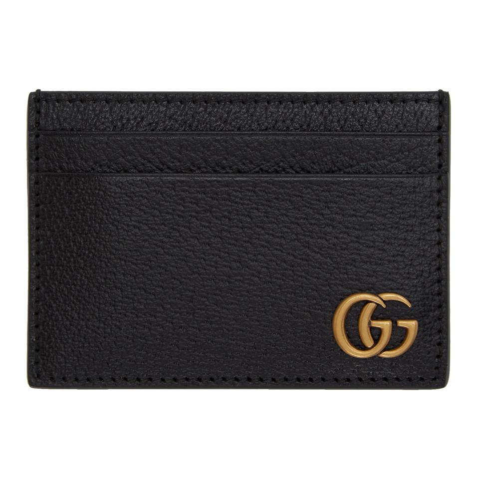 Gucci Black GG Marmont Money Clip Card Holder in Black for Men - Lyst