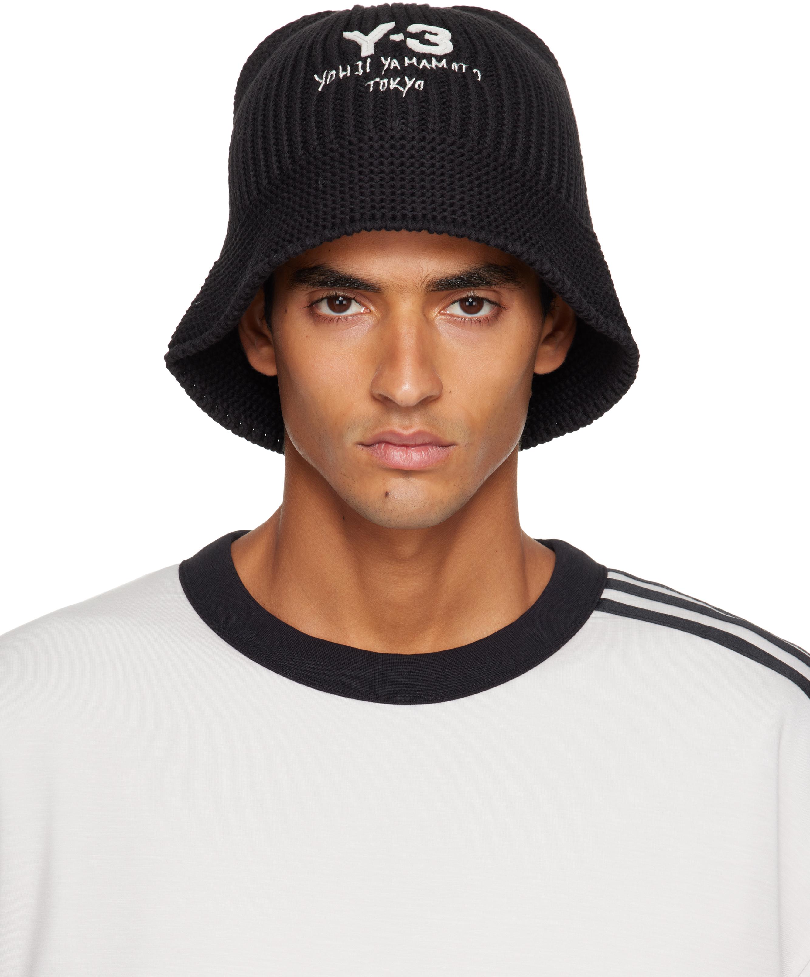Y-3 Heritage Knit Bucket Hat in Black for Men | Lyst