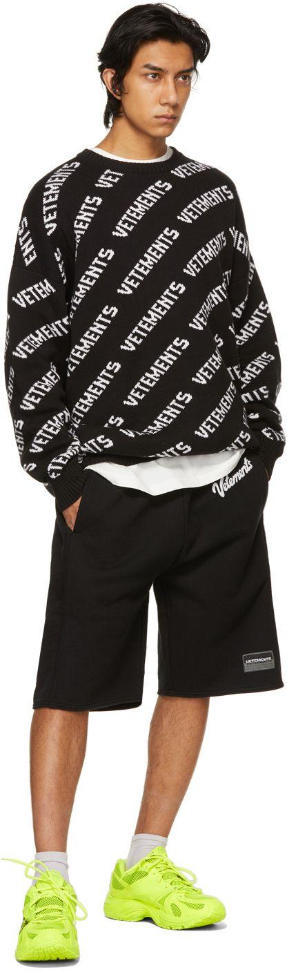 Vetements Black Sweet Logo Shorts for Men | Lyst