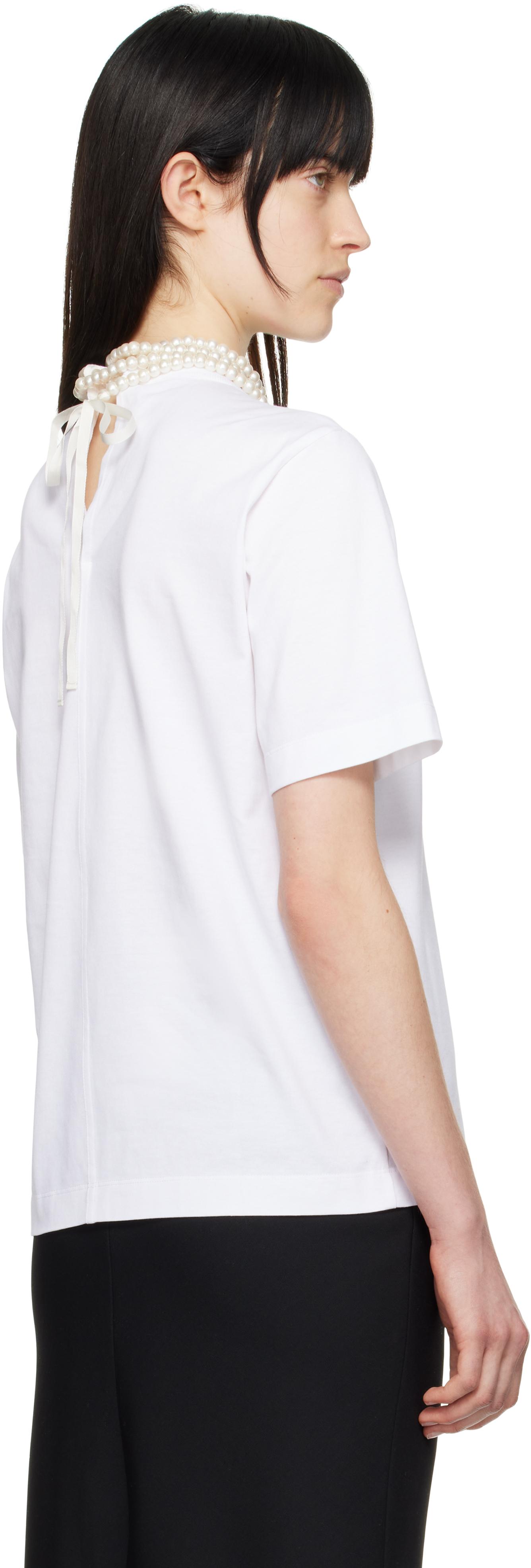 ファッション業界注目ブランド【Carven】フェイクパール Tシャツ ファッション業界注目ブランド【Carven】フェイクパール Tシャツ