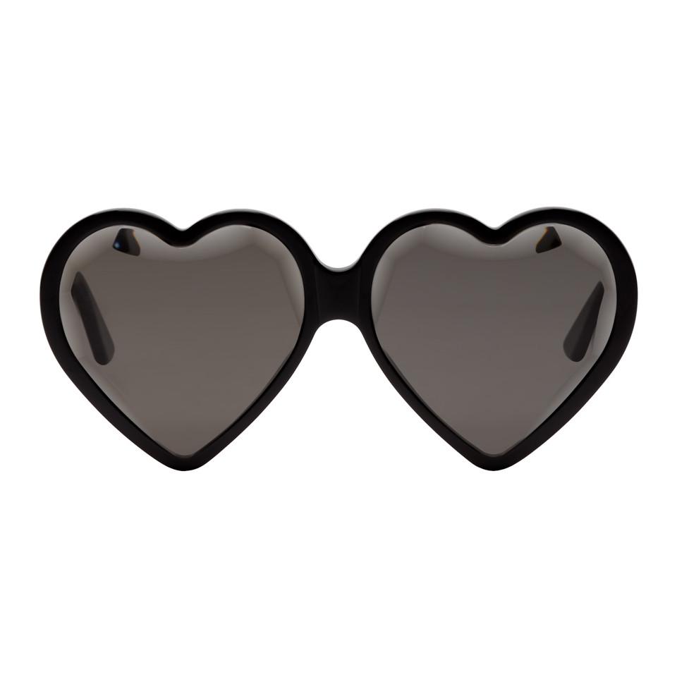 Gucci Black Heart Sunglasses | Lyst