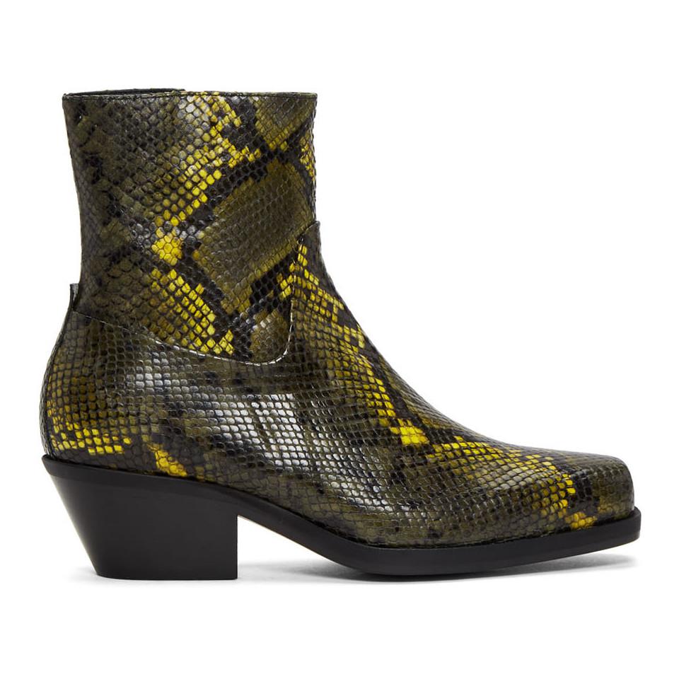 green snake boots