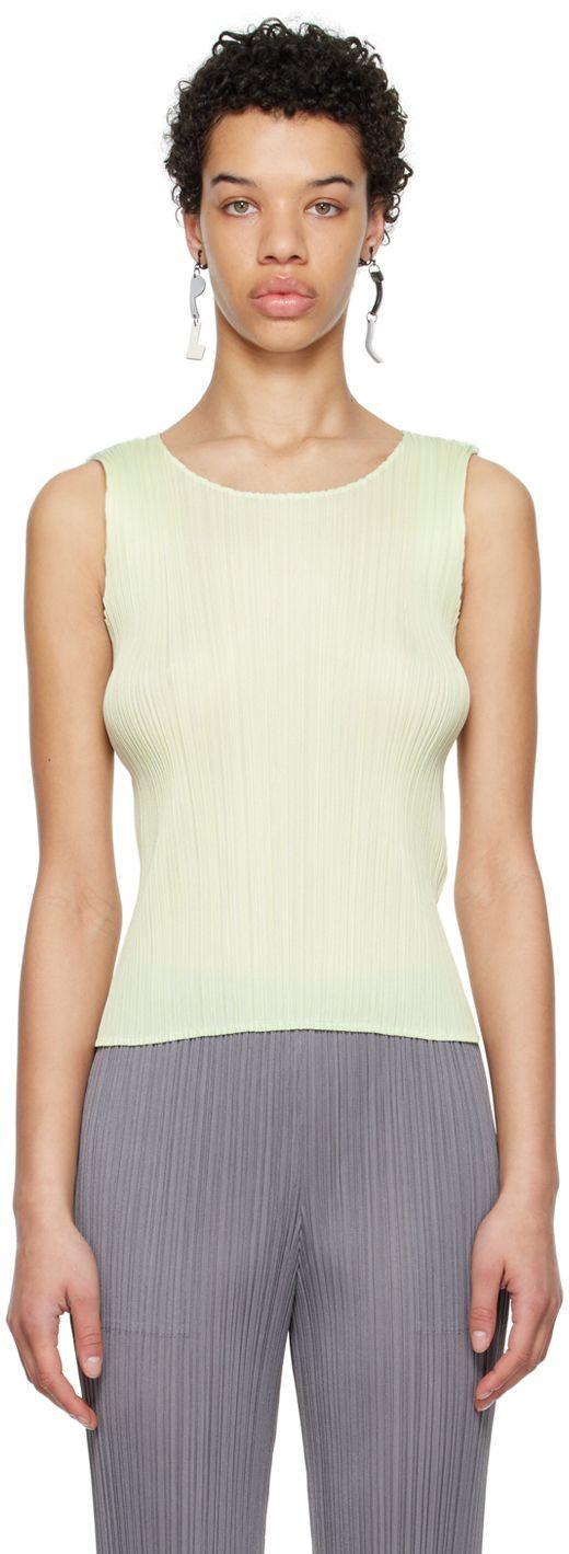 Pleats Please Issey Miyake Green Monthly Colors May Tank Top | Lyst