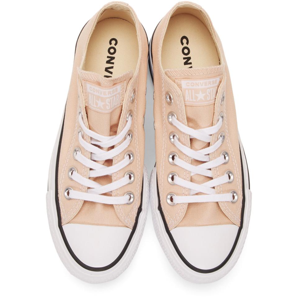 Converse Beige Chuck Taylor Star Lift Platform Sneakers in Natural | Lyst