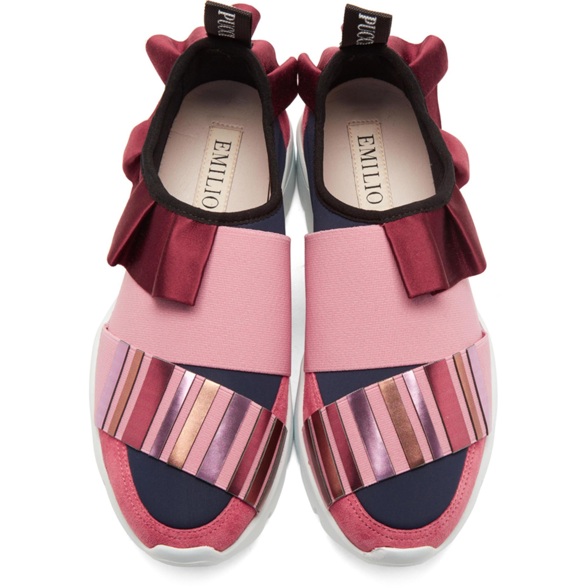 emilio pucci ruffle sneakers
