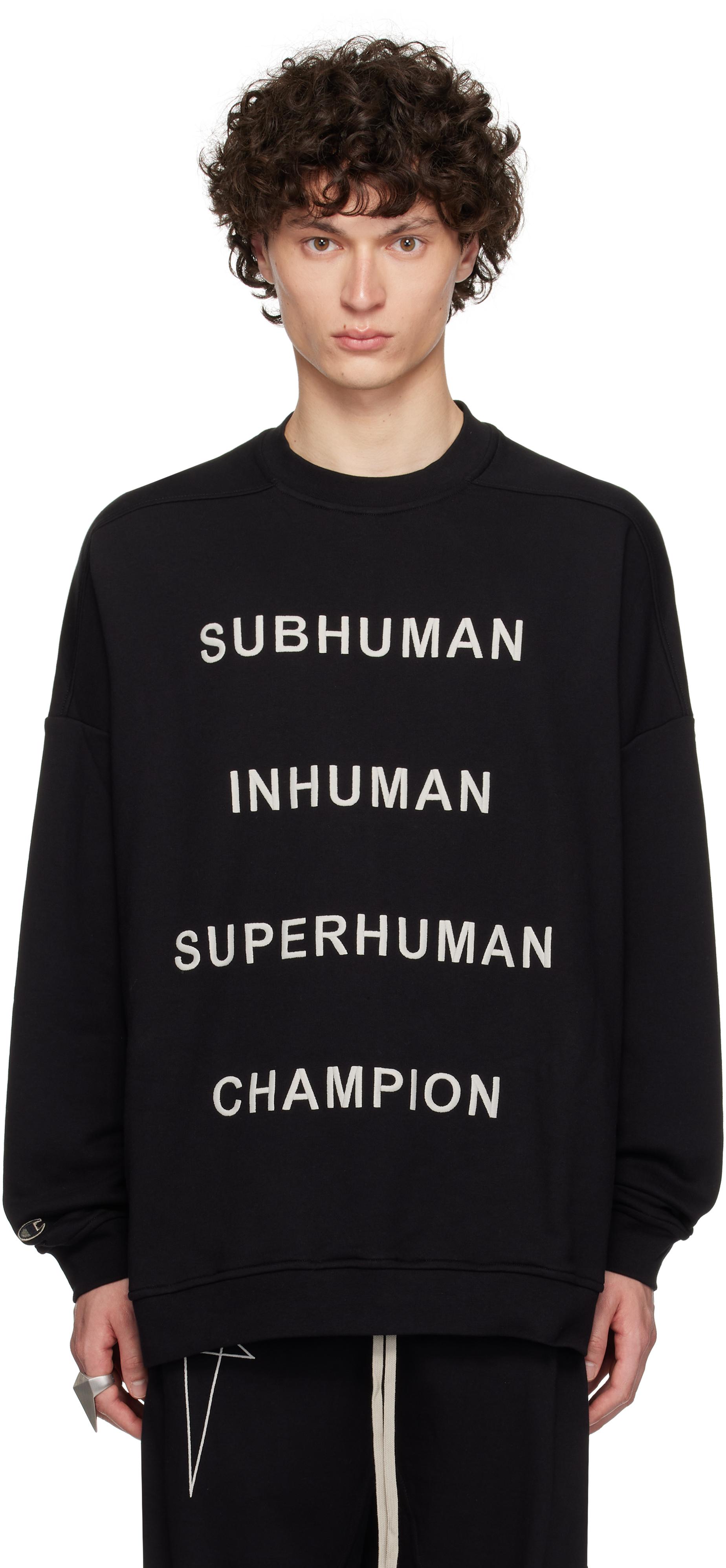 【関税込み】Rick Owens ブラック Bauhaus スウェットシャツ Rick Owens cotton t-shirt black color at PRM US