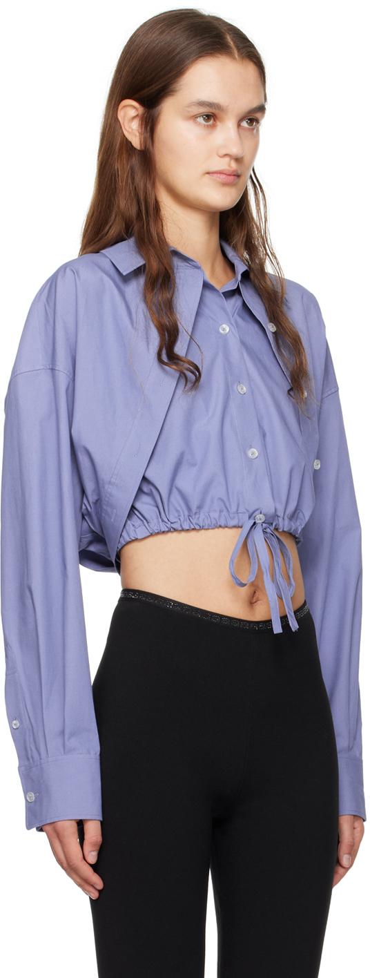 T By Alexander Wang レディース ブルー レイヤード シャツ トップス