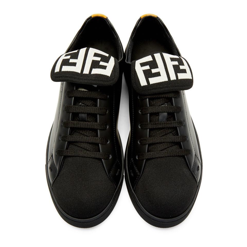 Fendi Black And Yellow Forever Sneakers for Men | Lyst