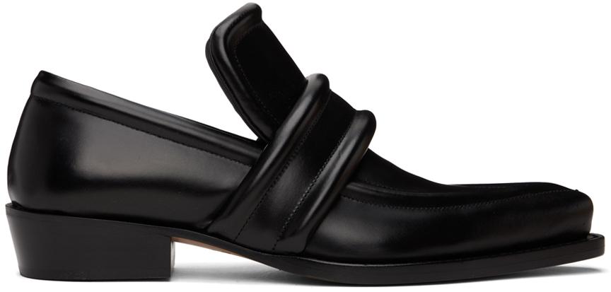 新品 稀少モデル Bottega Veneta ブラック Spada ローファー