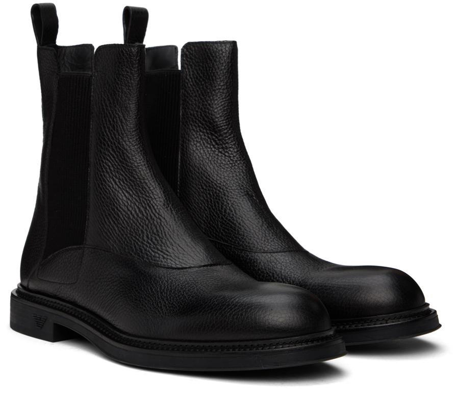 Leather Chelsea Emporio Armani Chelsea Boots Low 40% Price Emporio