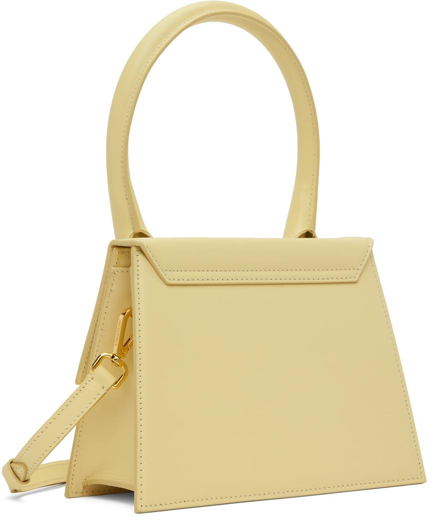 Jacquemus Le Grand Chiquito Bag White in Leather with Gold-tone
