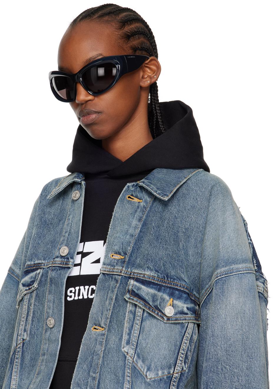 Balenciaga Black Wrap D-frame Sunglasses | Lyst Balenciaga Black Wrap D-frame Sunglasses | Lyst