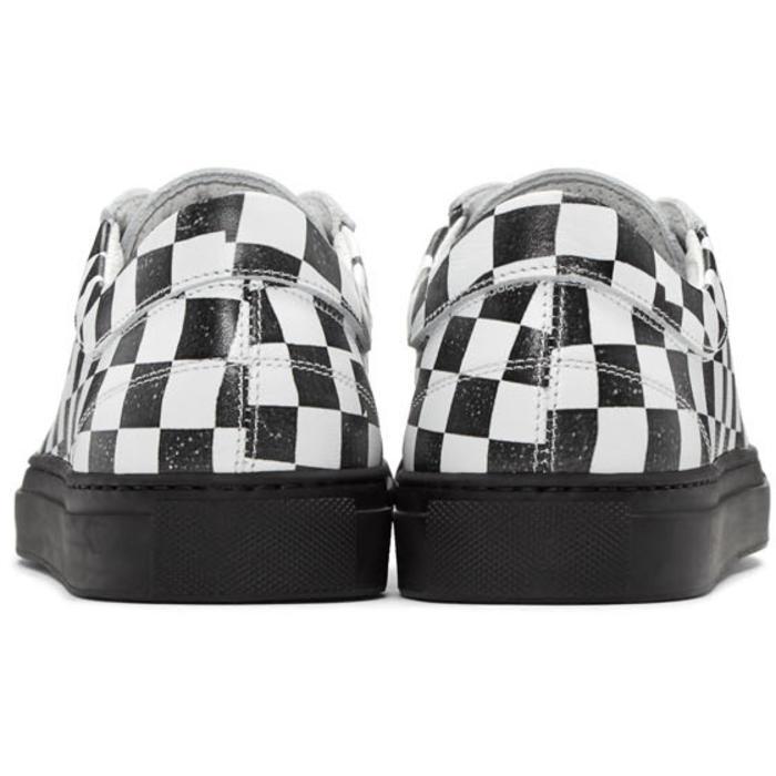 black and white plaid sneakers