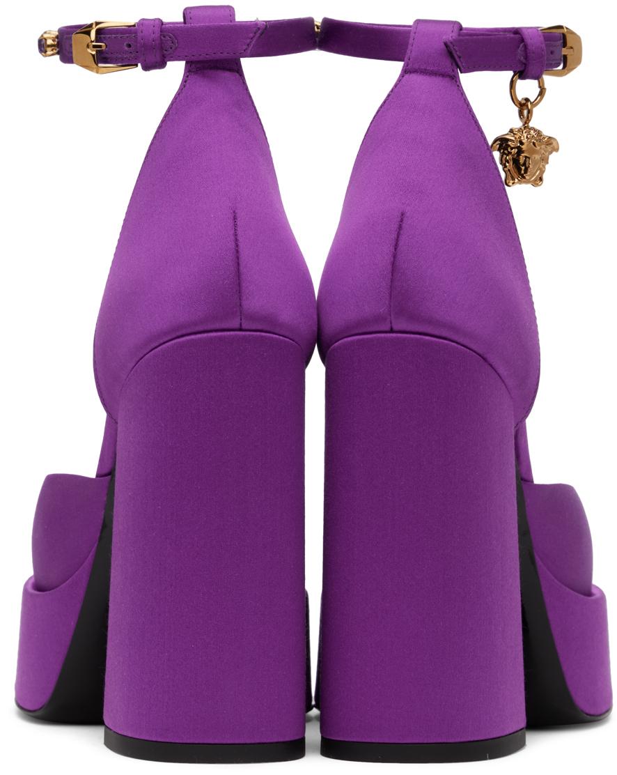 Versace Purple Medusa Aevitas Platform Heels Lyst UK