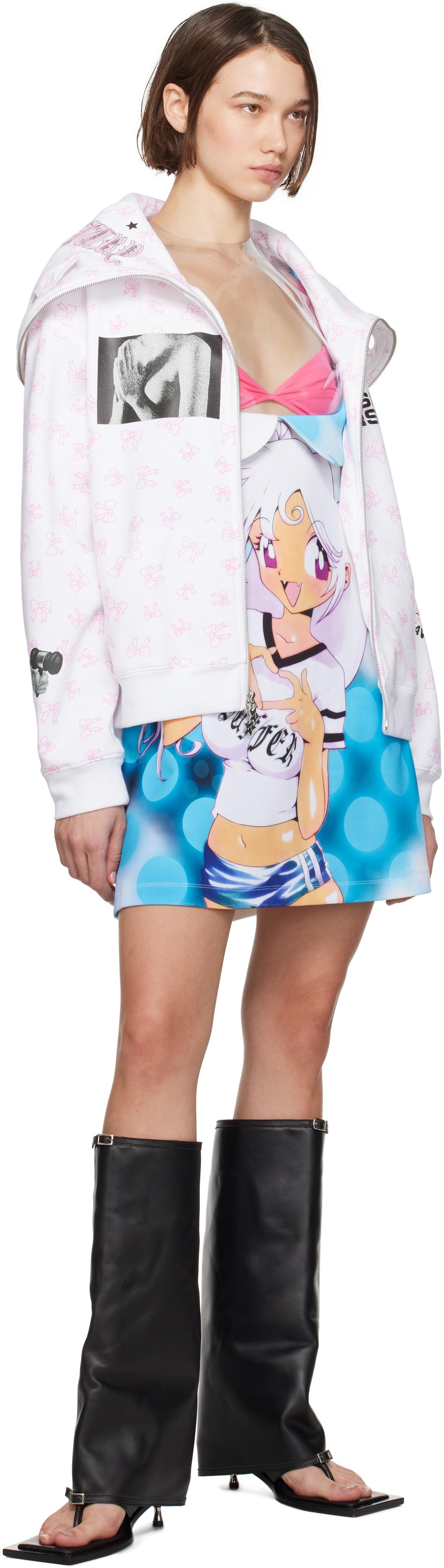 Ashley Williams 'Missing Person' Butterfly Hoodie in White Ashley Williams 'Missing Person' Butterfly Hoodie in White