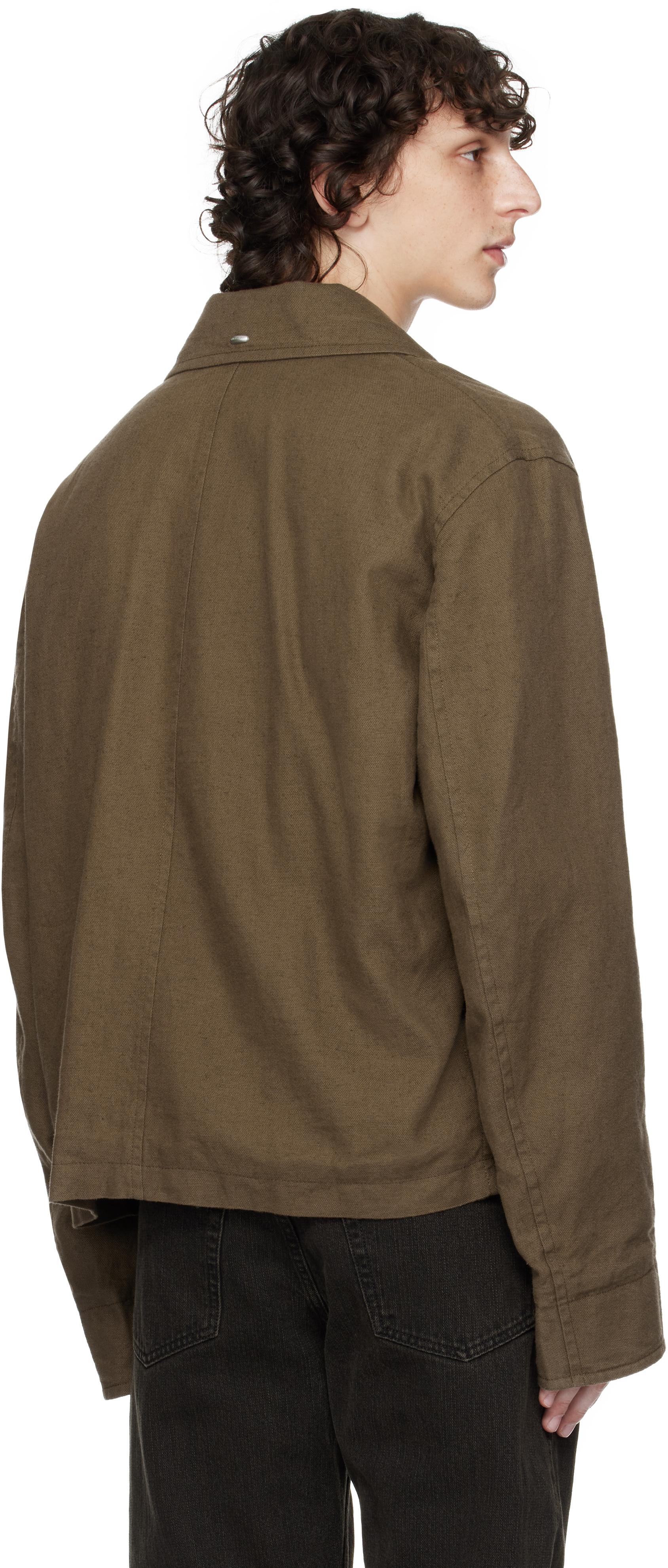 Our Legacy Taupe Dispatch Peacoat in Brown for Men | Lyst