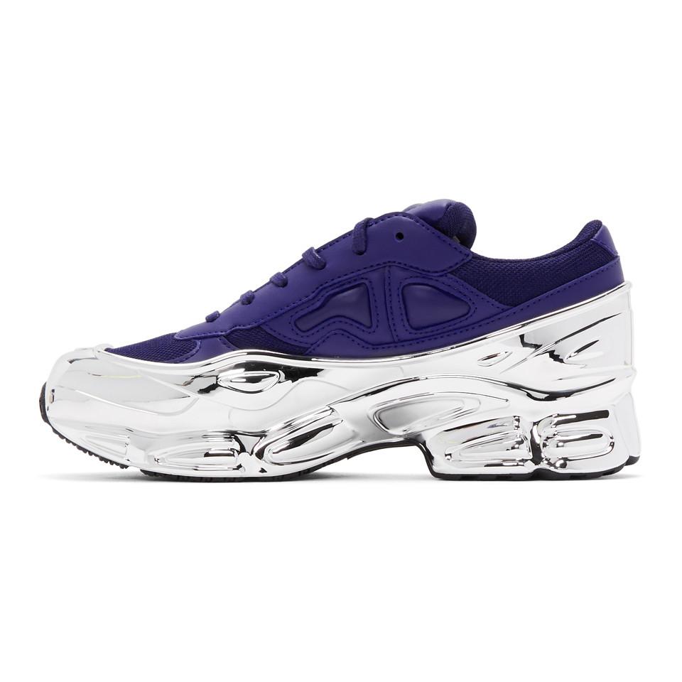 Raf Simons Leather Navy And Silver 