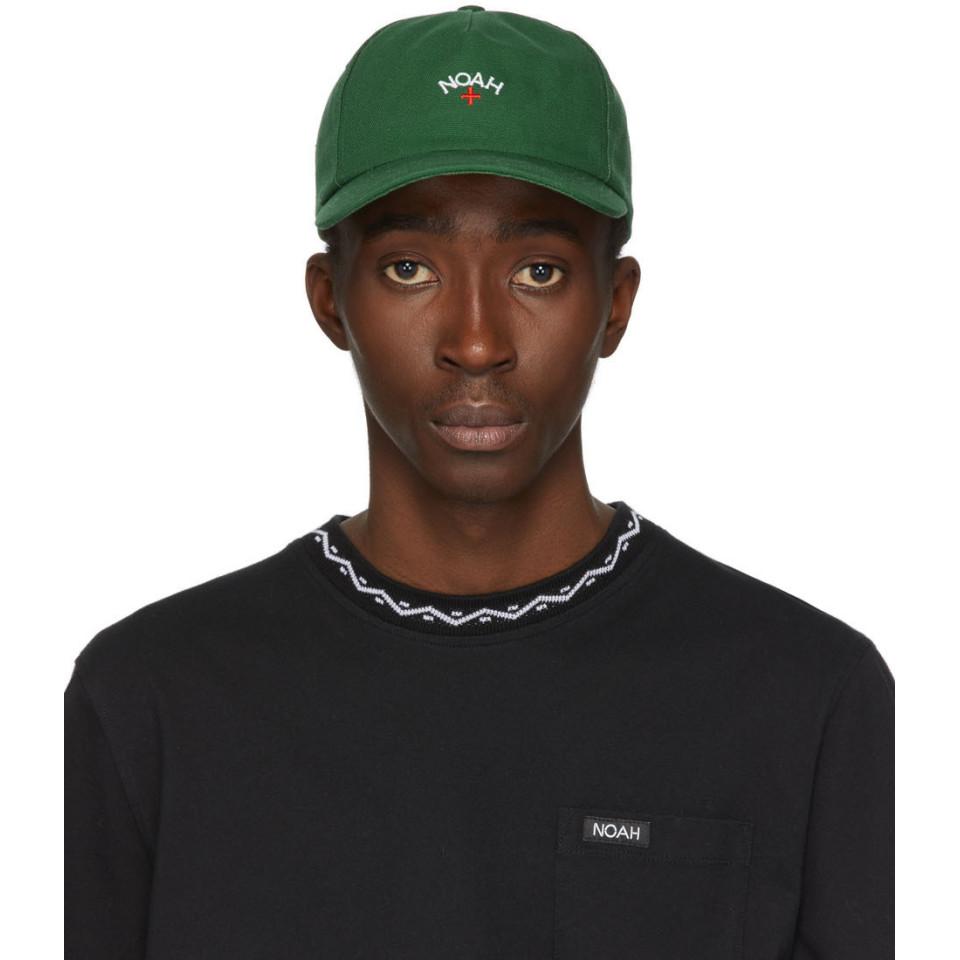 Noah Green Canvas Core Logo Cap for Men - Lyst