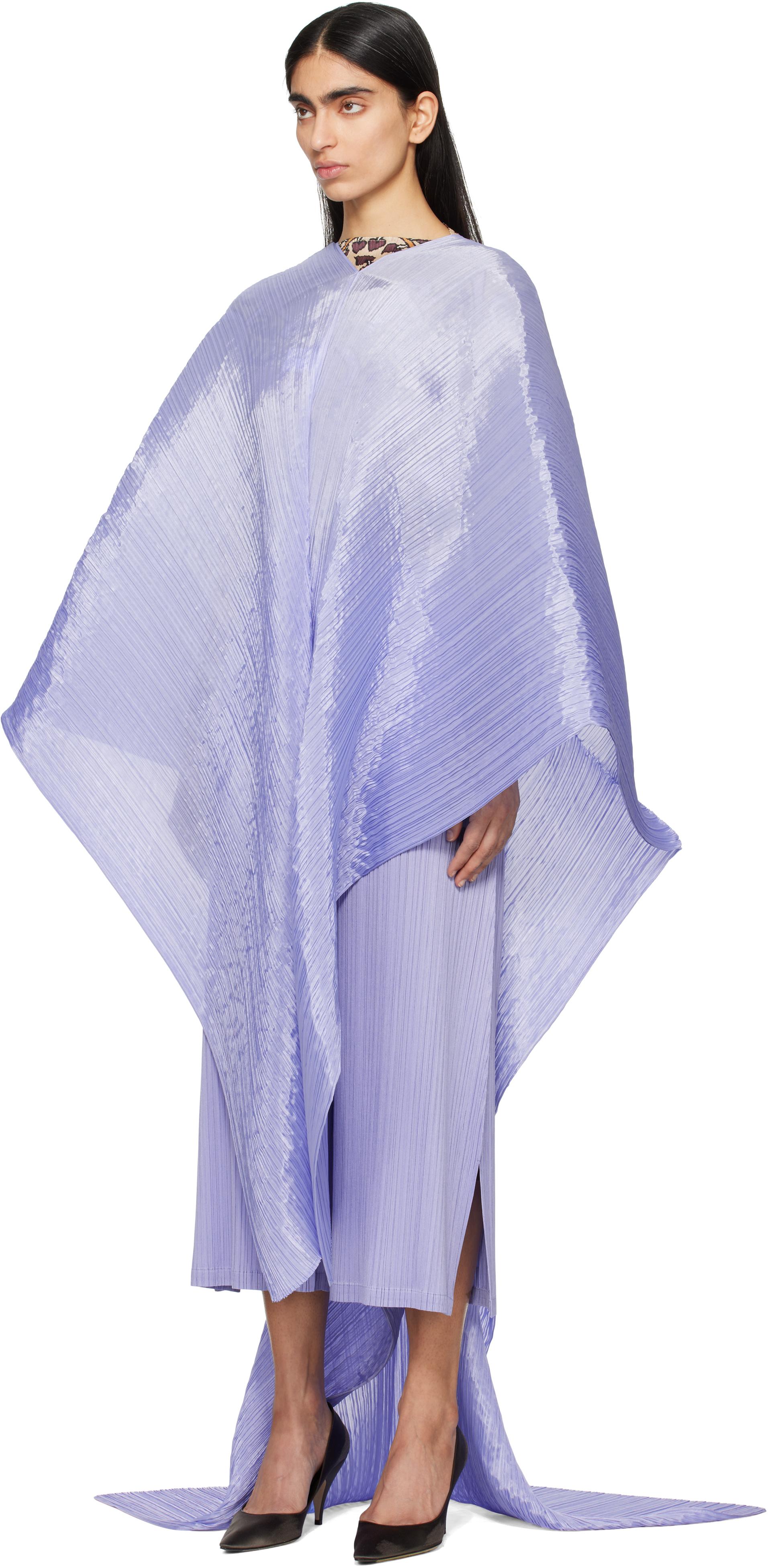 小物 PLEATS PLEASE MADAME-T FEBRUARY PLEATS PLEASE ISSEY MIYAKE: Purple Madame-T February Stole